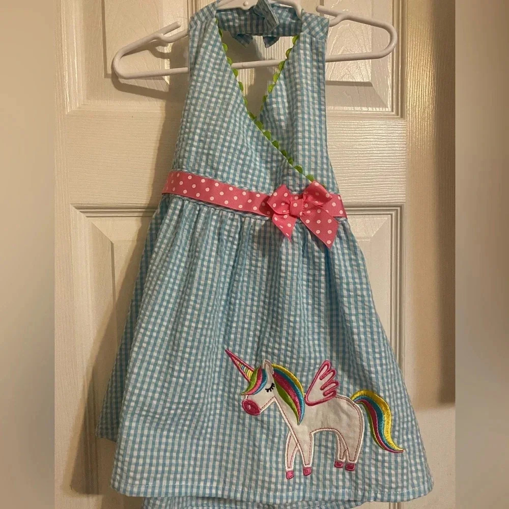 NWT Rare Editions Unicorn Halter Dress